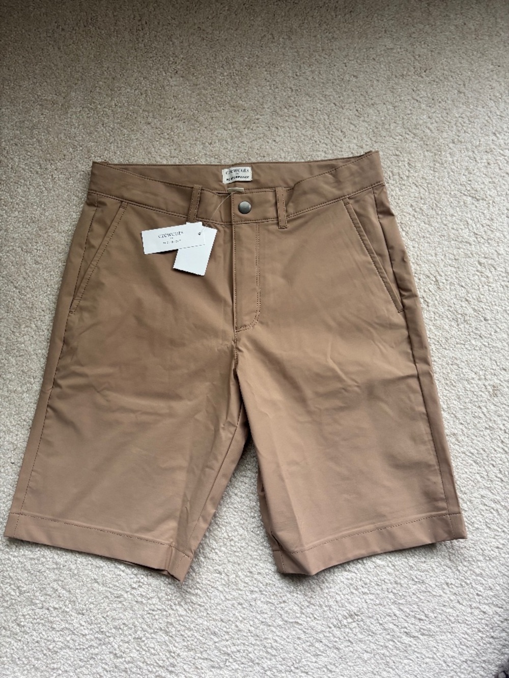 Crewcuts Performance Tech Shorts Boys Size 12 NWT Khaki Stretch Golf Uniform